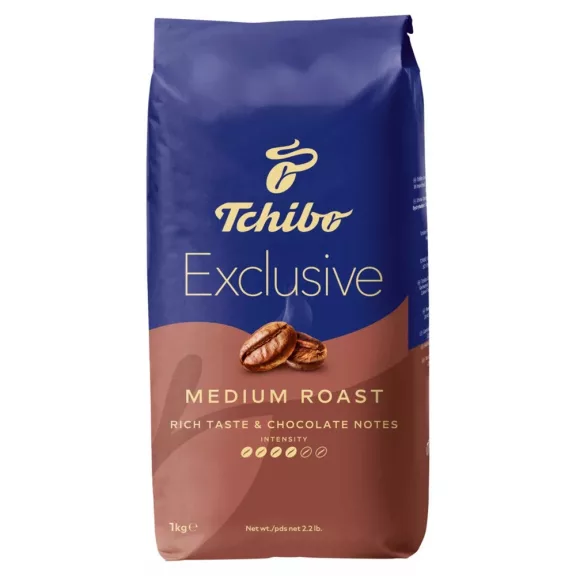 Kávé szemes, 1000g, Tchibo Exclusive Medium Kávé szemes, 1000g, Tchibo Exclusive Medium