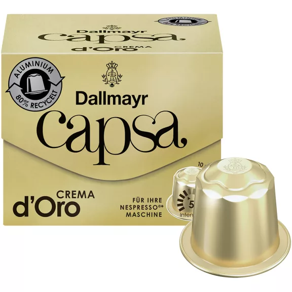 Kávékapszula Nespresso kompatibilis, Dallmayr Crema d Oro 10db kapszula Kávékapszula Nespresso kompatibilis, Dallmayr Crema d Oro 10db kapszula