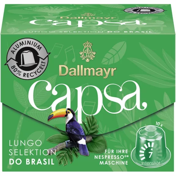 Kávékapszula Nespresso kompatibilis, Dallmayr Crema d Oro Brasil 10db kapszula Kávékapszula Nespresso kompatibilis, Dallmayr Crema d Oro Brasil 10db kapszula