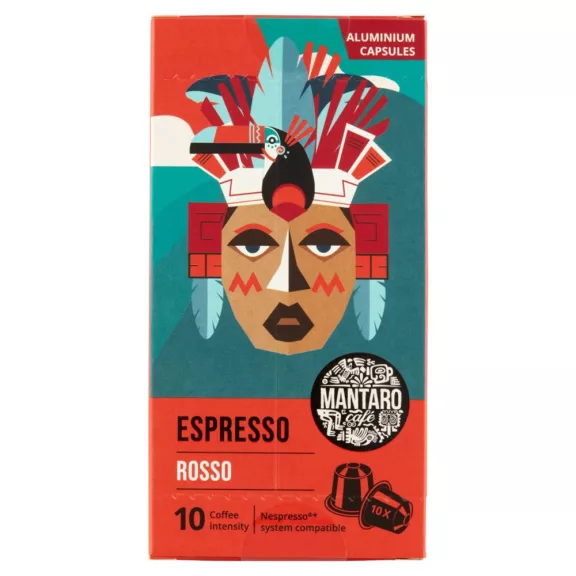 Kávékapszula, Nespresso kompatibilis, Mantaro Espresso Rosso, 10db kapszula Kávékapszula, Nespresso kompatibilis, Mantaro Espresso Rosso, 10db kapszula