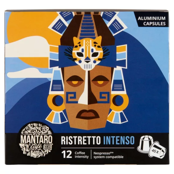 Kávékapszula, Nespresso kompatibilis, Mantaro Ristretto Intenso, 45db kapszula Kávékapszula, Nespresso kompatibilis, Mantaro Ristretto Intenso, 45db kapszula