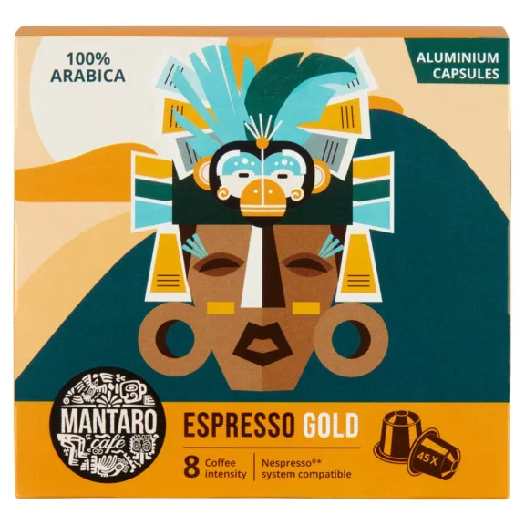 Kávékapszula, Nespresso kompatibilis, Mantaro Espresso Gold, 45db kapszula Kávékapszula, Nespresso kompatibilis, Mantaro Espresso Gold, 45db kapszula