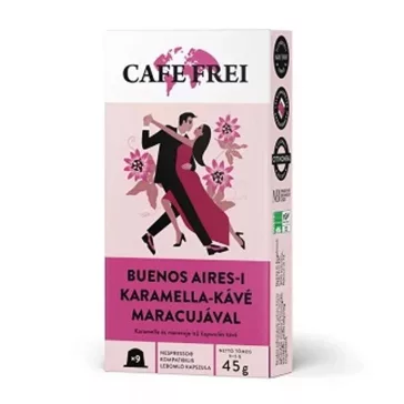   Kávékapszula, Nespresso kompatibilis, Cafe Frei Buenos Aires-i karamella bíbor maracujával  9+1db kapszula
