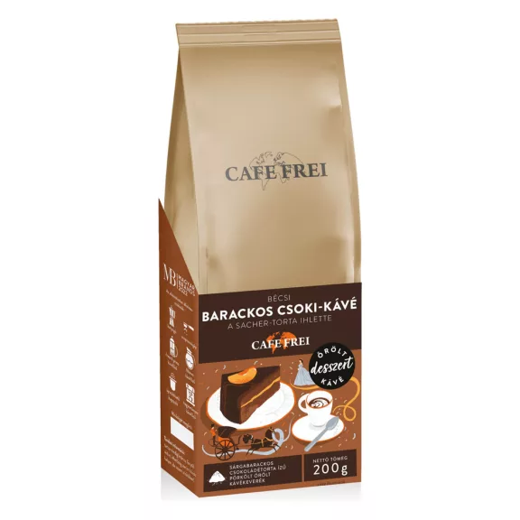 Kávé őrölt, 200g, Cafe Frei Bécsi barackos-csoki sacher torta Kávé őrölt, 200g, Cafe Frei Bécsi barackos-csoki sacher torta