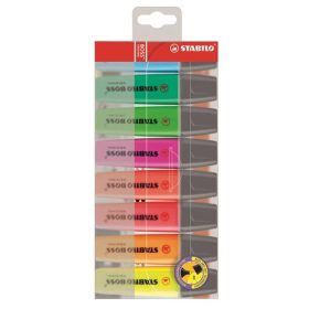   Szövegkiemelő készlet 2-5mm, vágott hegyű STABILO Boss original, 8 klf. szín