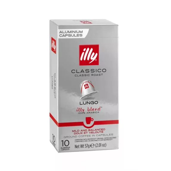 Kávékapszula, Nespresso® kompatibilis, Illy Lungo 10db/doboz Kávékapszula, Nespresso® kompatibilis, Illy Lungo 10db/doboz
