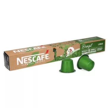  Kávékapszula, Nespresso kompatibilis, Nescafé Brazil Lungo, 10db kapszula