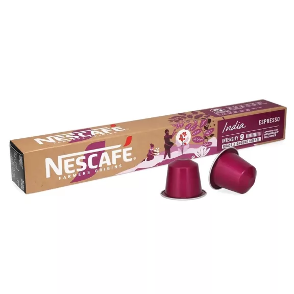 Kávékapszula, Nespresso kompatibilis, Nescafé India Espresso, 10db kapszula Kávékapszula, Nespresso kompatibilis, Nescafé India Espresso, 10db kapszula