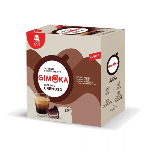 Kávékapszula, Nespresso kompatibilis, Gimoka Espresso Cremoso, 50db kapszula Kávékapszula, Nespresso kompatibilis, Gimoka Espresso Cremoso, 50db kapszula