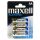 Elem AA ceruza LR6 alkaline 4 db/csomag, Maxell