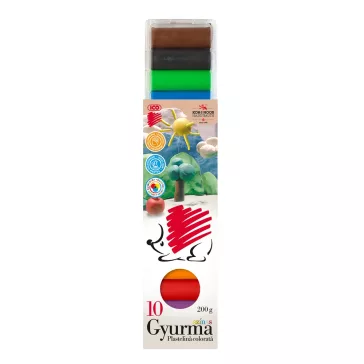Gyurmakészlet, 200g. Süni Ico 10 klf. szín