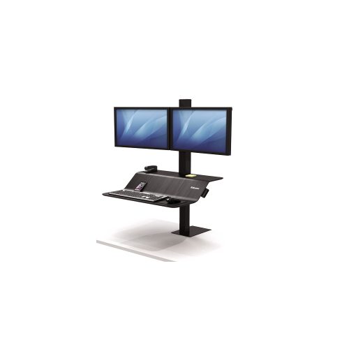 Munkaállomás ülő-álló, Fellowes® Lotus VE, két monitorhoz