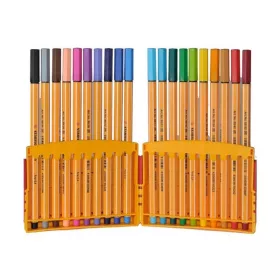   Rostirón, tűfilc készlet, 0,4mm, 8820 Stabilo Point 88, 20 klf. szín