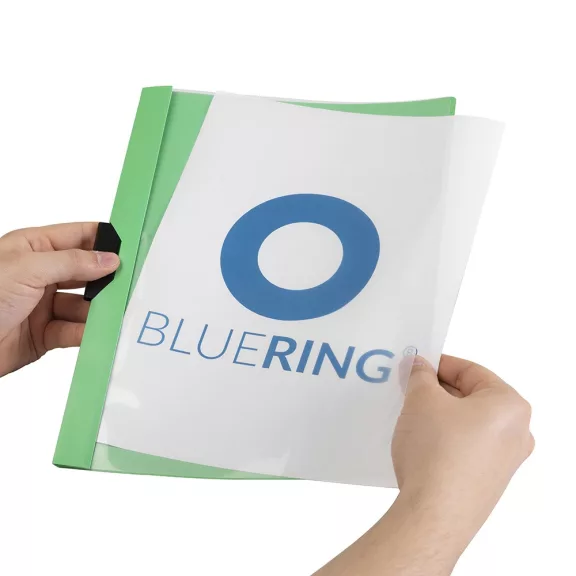 Gyorsfűző klip mappa A4, műanyag 30laphoz fém klippes Bluering® zöld Gyorsfűző klip mappa A4, műanyag 30laphoz fém klippes Bluering® zöld