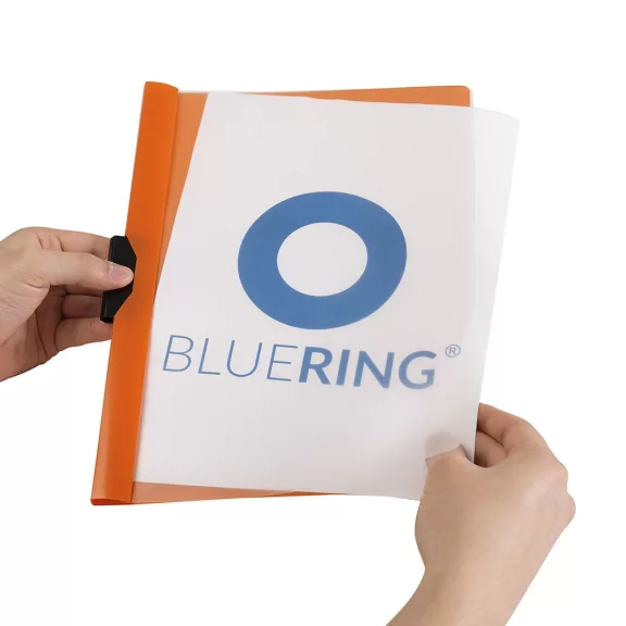 Gyorsfűző klip mappa A4, műanyag 60laphoz fém klippes Bluering® narancssárga Gyorsfűző klip mappa A4, műanyag 60laphoz fém klippes Bluering® narancssárga