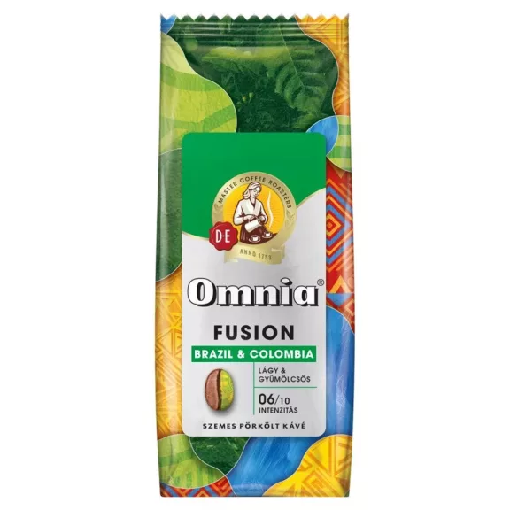 Kávé szemes, 900g, Douwe Egberts Omnia Fusion Brazil & Colombia Kávé szemes, 900g, Douwe Egberts Omnia Fusion Brazil & Colombia