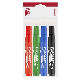  Flipchart marker készlet vízbázisú 1-4mm, vágott Artip 12XXL, 4 klf.szín