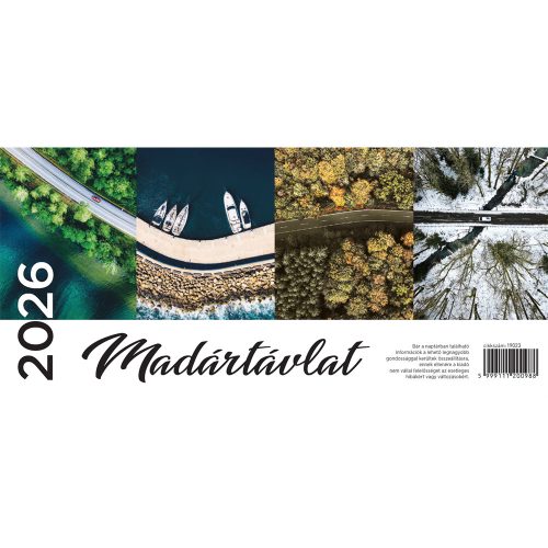 Asztali naptár képes, 325mmx155mm, álló tartóval 2026.