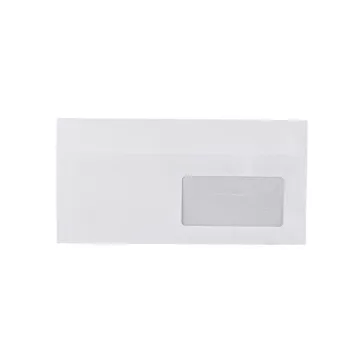   Boríték LA4 öntapadó bélésnyomott jobb ablakos 45x90mm 110x220mm J20A15 Bluering® fehér
