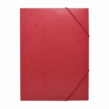   Gumis mappa A4, festett prespán mintás karton Bluering® piros