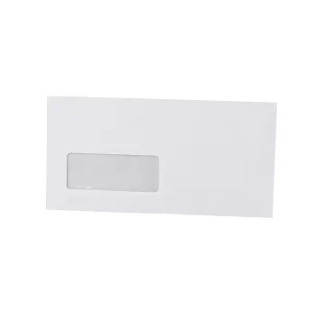   Boríték LA4 szilikonos bélésnyomott bal ablakos 35x90mm 110x220mm B20A20 Bluering® fehér