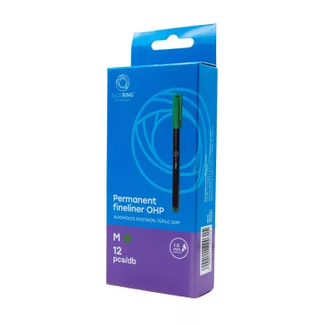 Rostirón, tűfilc alkoholos 1mm, OHP Bluering® M zöld