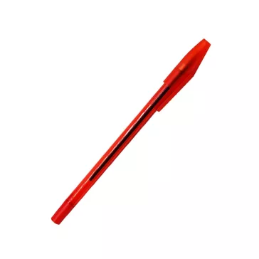   Golyóstoll 0,5mm eldobható kupakos kerek test bordázott fogórész Bluering® , írásszín piros