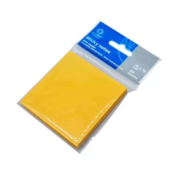 Jegyzettömb öntapadó, 76x76mm, 80lap, Bluering® , neon narancs Jegyzettömb öntapadó, 76x76mm, 80lap, Bluering® , neon narancs