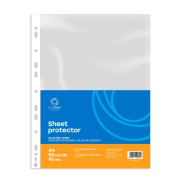   Genotherm lefűzhető, A4, 90 micron víztiszta Bluering® 50 db/csomag
