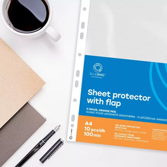 Genotherm lefűzhető, A4, 100 micron narancsos oldalt füles Bluering® 10 db/csomag Genotherm lefűzhető, A4, 100 micron narancsos oldalt füles Bluering® 10 db/csomag
