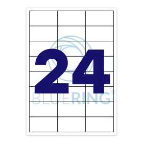 Etikett címke, 70x36mm, 100 lap, 24 címke/lap Bluering®