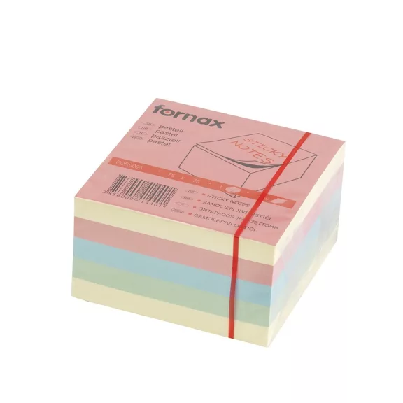 Jegyzettömb öntapadó, 75x75mm, 450lap, Fornax pasztell Jegyzettömb öntapadó, 75x75mm, 450lap, Fornax pasztell