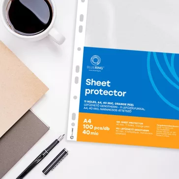   Genotherm lefűzhető, A4, 40 micron narancsos Bluering® 100 db/csomag