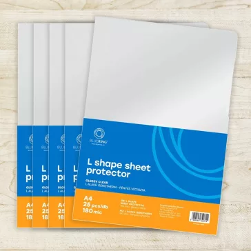   Genotherm 'L' A4, 180 micron víztiszta Bluering® 25 db/csomag,