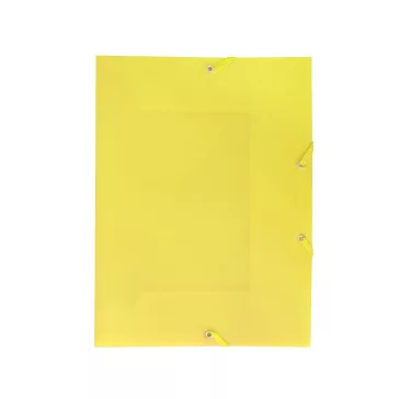 Gumis mappa A4, műanyag Bluering® sárga