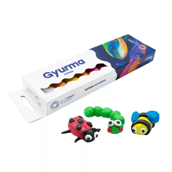 Gyurma színes, 210g. Bluering® 10 különböző szín,