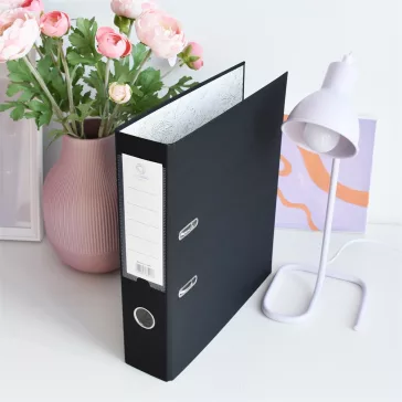 Iratrendező A4, 7,5cm,lapraszerelt, Bluering® Smart fekete
