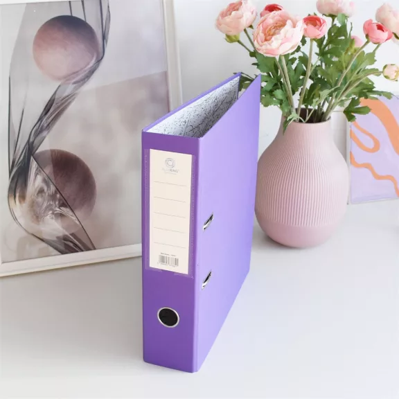 Iratrendező A4, 7,5cm,lapraszerelt, Bluering® Smart lila