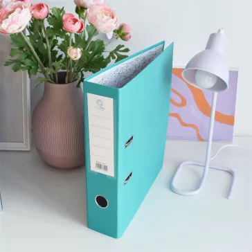   Iratrendező A4, 7,5cm,lapraszerelt, Bluering® Smart türkiz