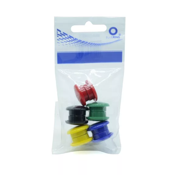 Mágnes 20mm, 10 db-os 5 féle vegyes színek Bluering® Mágnes 20mm, 10 db-os 5 féle vegyes színek Bluering®