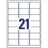 Etikett címke, 63,5 x38,1mm,víztiszta, 21 címke/ív, 25 ív/doboz, Avery átlátszó