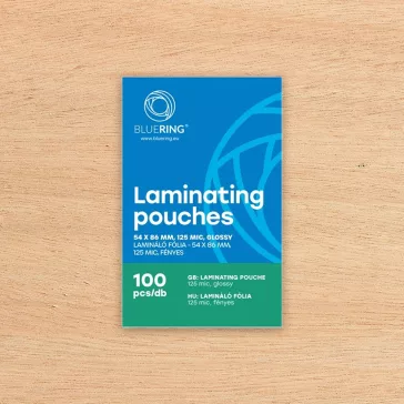   Lamináló fólia 54x86mm, 125 micron 100 db/doboz, Bluering®
