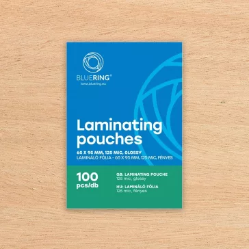   Lamináló fólia 65x95mm, 125 micron 100 db/doboz, Bluering®