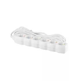 Elosztó hat csatlakozós 5m kábellel asztali 10A 2300W