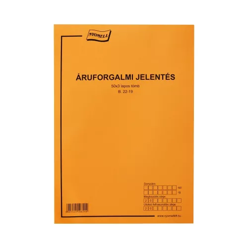 Áruforgalmi jelentés 50x3lapos A4,