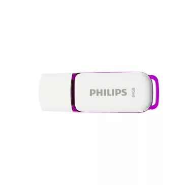 Pendrive 64Gb. USB 2.0 Philips Snow Edition fehér-lila