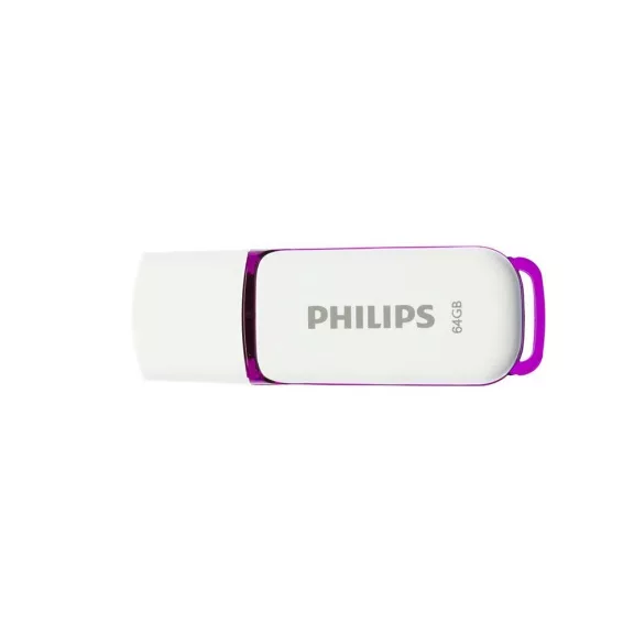 Pendrive 64Gb. USB 2.0 Philips Snow Edition fehér-lila Pendrive 64Gb. USB 2.0 Philips Snow Edition fehér-lila