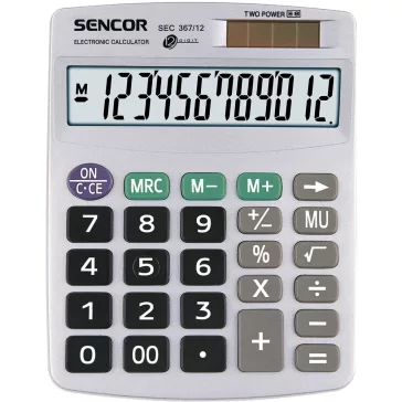   Számológép asztali 12 számjegyű kijelző Sencor SEC367/12 szürke