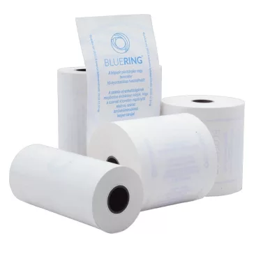   Hőpapír 57 mm széles, 18fm hosszú, cséve 12mm, 10 tekercs/csomag, ( 57/40 ) BPA mentes Bluering®