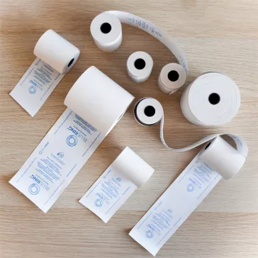   Hőpapír 80 mm széles, 17fm hosszú, cséve 12mm, 10 tekercs/csomag, ( 80/40 ) BPA mentes
